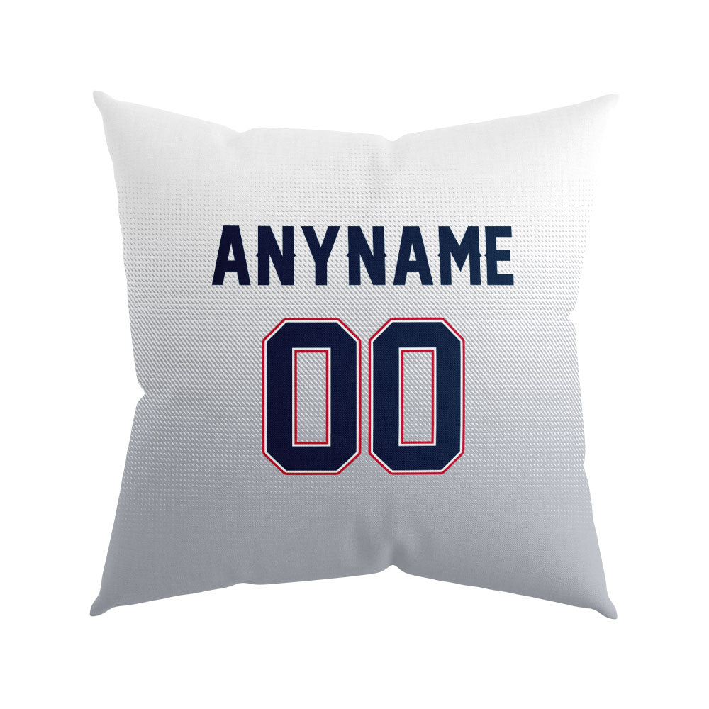 Custom Football Throw Pillow for Men Women Boy Gift Printed Your Personalized Name Number Navy&Red&Gray