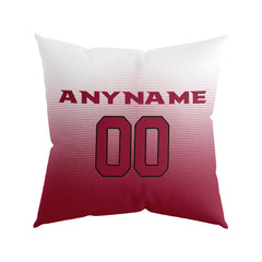 Custom Football Throw Pillow for Men Women Boy Gift Printed Your Personalized Name Number Red&Black&White