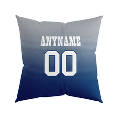 Custom Football Throw Pillow for Men Women Boy Gift Printed Your Personalized Name Number Royal&Gray&White