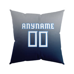 Custom Football Throw Pillow for Men Women Boy Gift Printed Your Personalized Name Number Navy&Light Blue&Navy