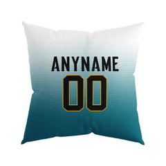 Custom Football Throw Pillow for Men Women Boy Gift Printed Your Personalized Name Number Teal&Black&White