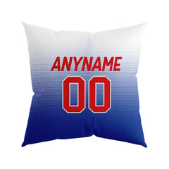 Custom Football Throw Pillow for Men Women Boy Gift Printed Your Personalized Name Number Red&Royal&White