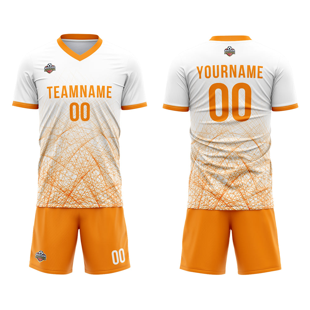 Custom Orange Soccer Jerseys Uniforms