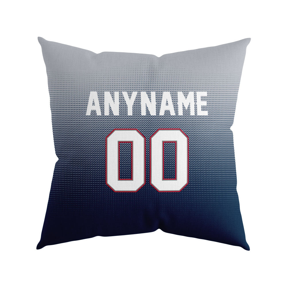 Custom Football Throw Pillow for Men Women Boy Gift Printed Your Personalized Name Number Navy&Red&Gray