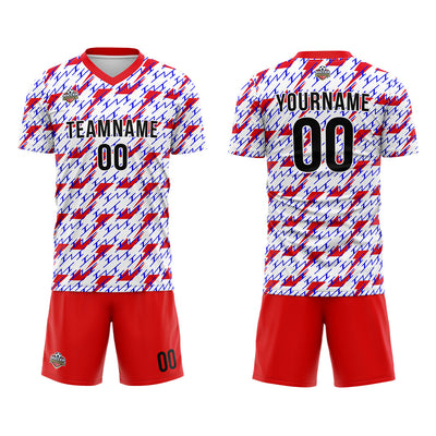 Custom Soccer Jersey Print Personalized Short Sleeve Shirts Uniform for Men Women Boy