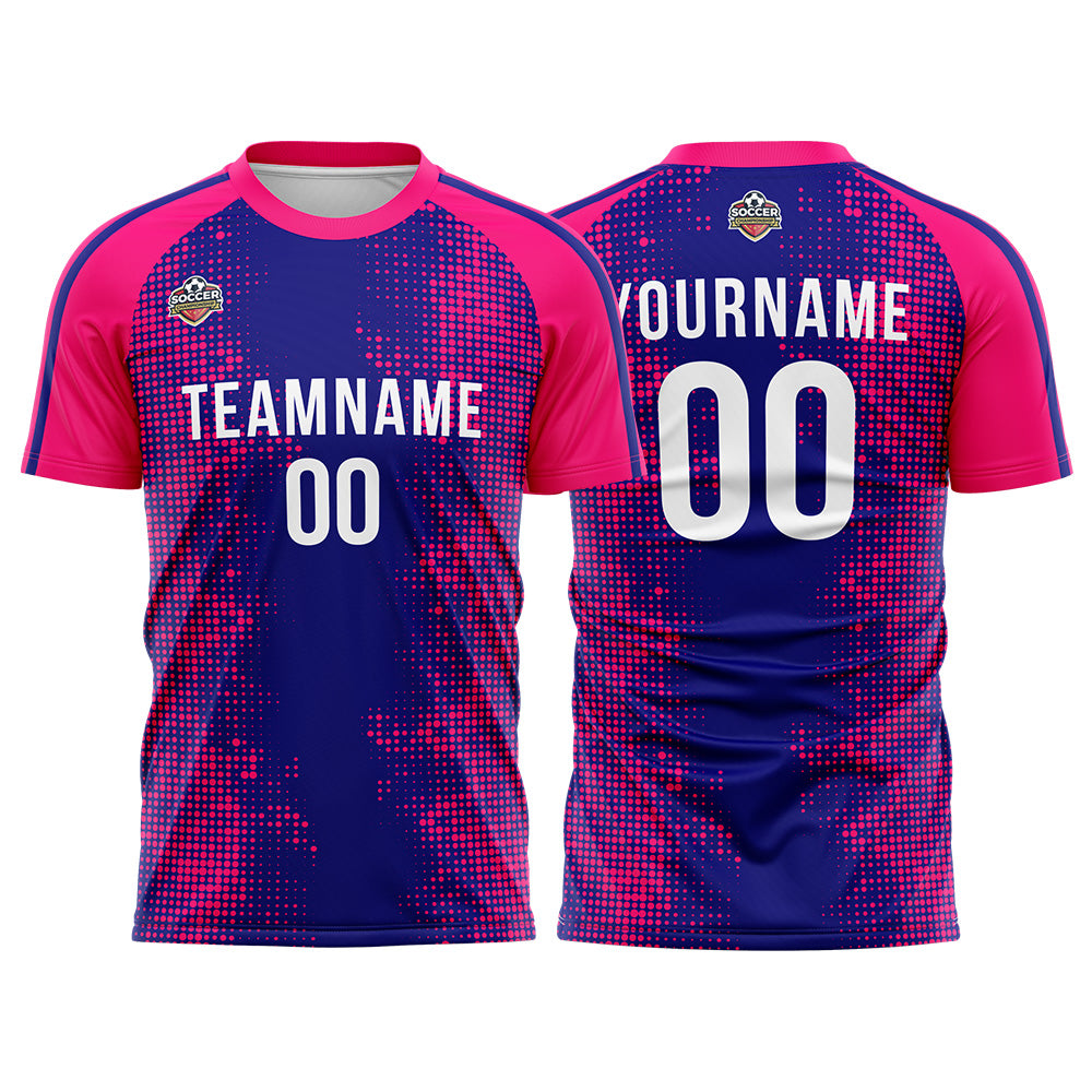 Custom Soccer Jersey Print Personalized Short Sleeve Shirts Uniform for Men Women Boy