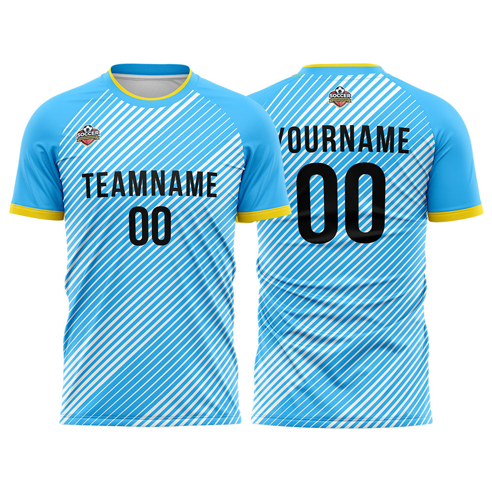 Yellow Blue Soccer Jersey  Soccer shirts designs, Soccer outfits