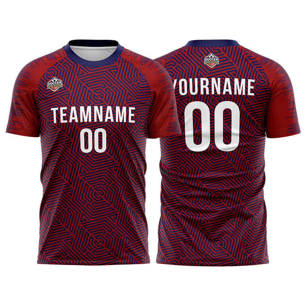 Custom Soccer Jersey Print Personalized Short Sleeve Shirts Uniform for Men Women Boy