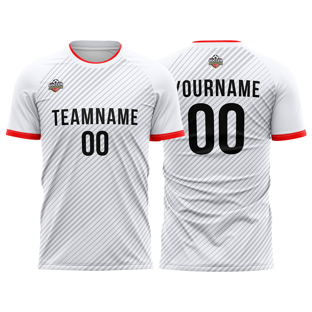 Custom Soccer Jersey Print Personalized Short Sleeve Shirts Uniform for Men Women Boy