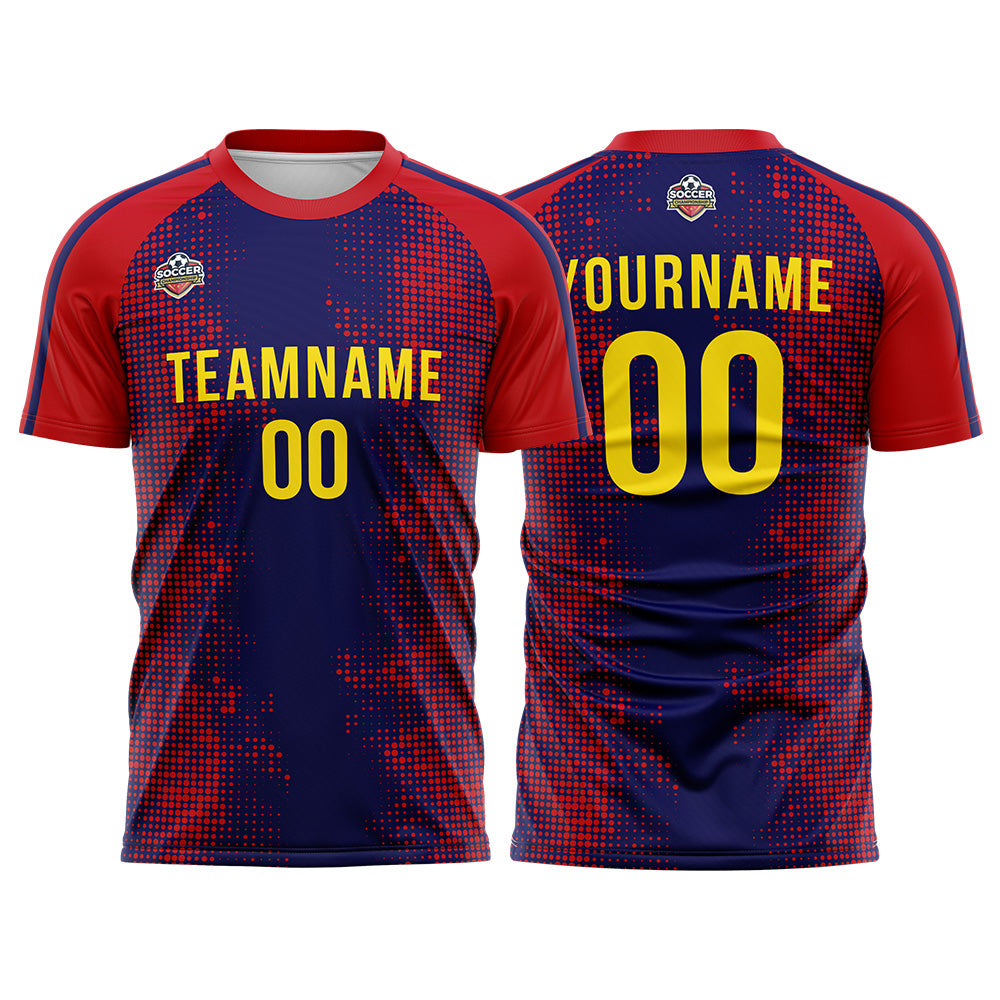 Custom Soccer Jersey Print Personalized Short Sleeve Shirts Uniform for Men Women Boy