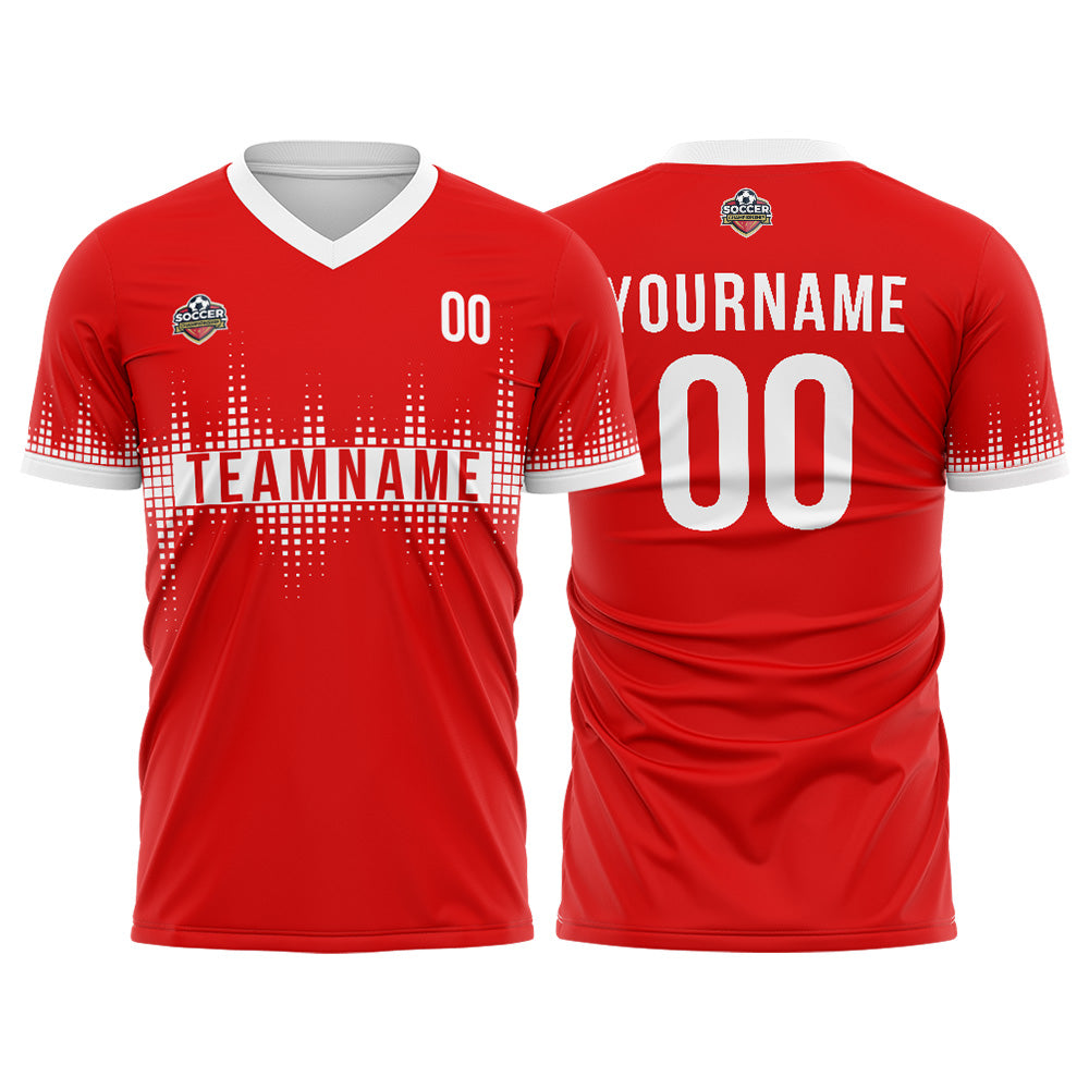 Custom Soccer Jersey Print Personalized Short Sleeve Shirts Uniform for Men Women Boy