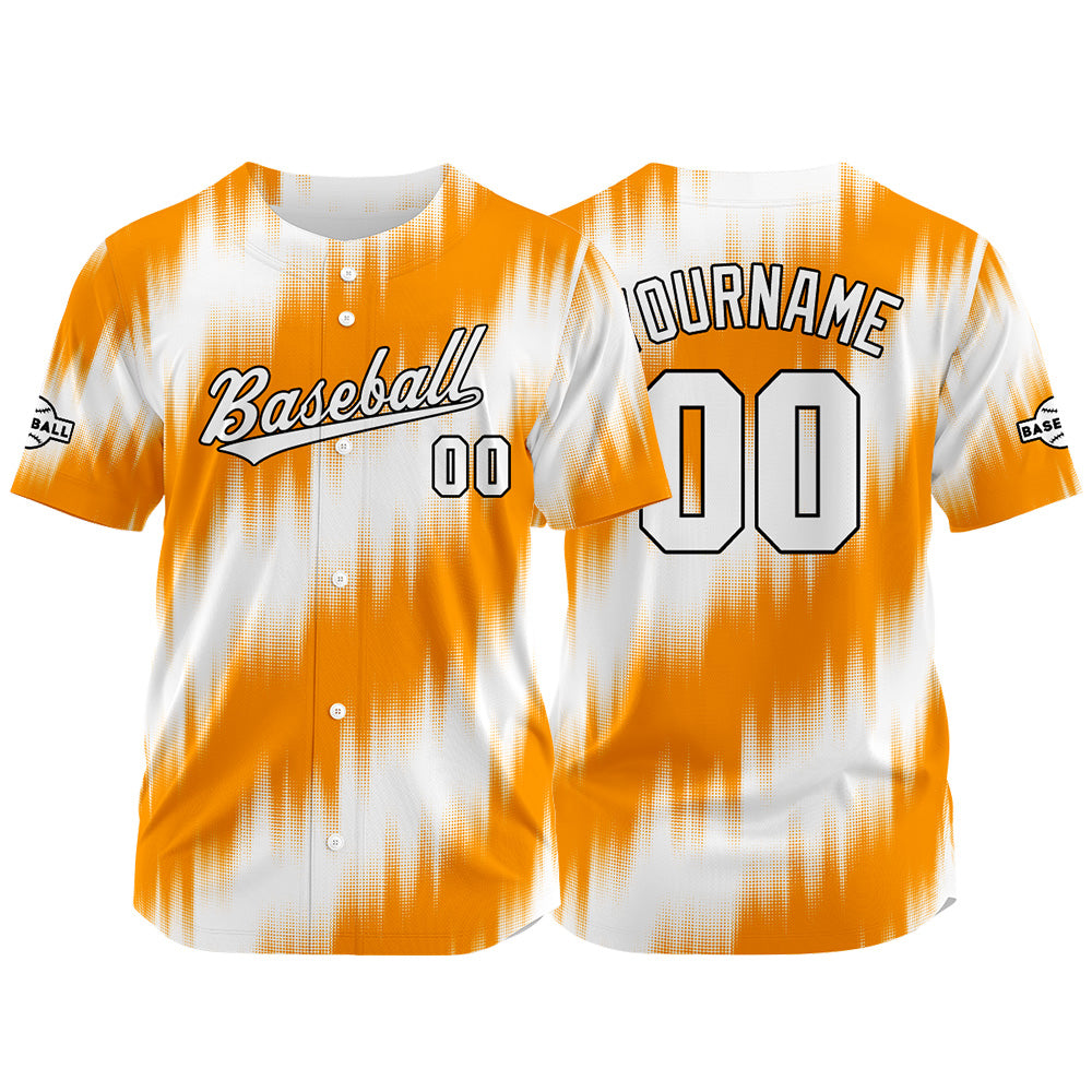 Custom Baseball Jersey Orange Black-White