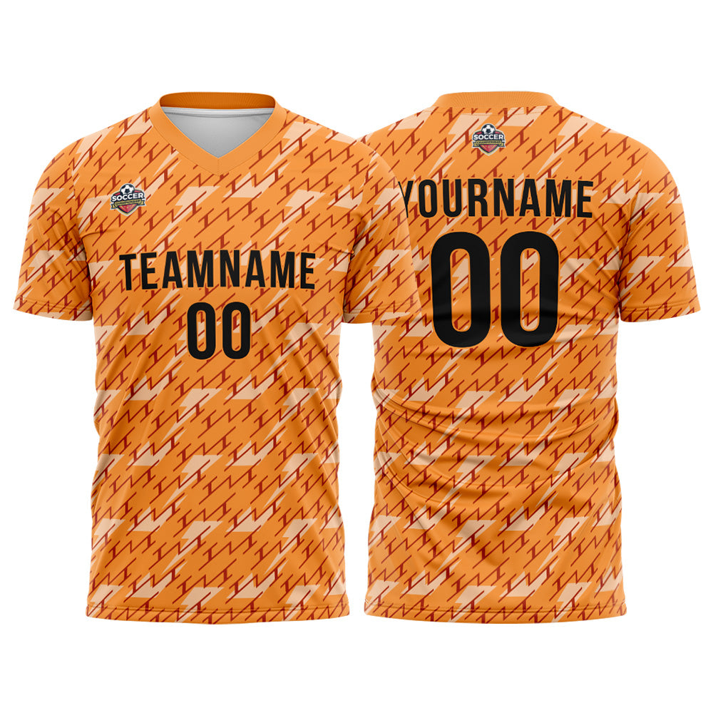 Custom Orange Soccer Jerseys Uniforms